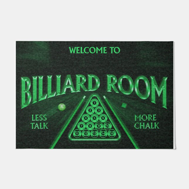 Felpudo Cool Billiards Room Rug, Game Room  (Anverso)