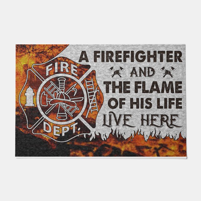 Felpudo Cool Firefighter Doormat, New Couples (Anverso)
