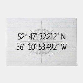 Felpudo Coordenadas del hogar GPS de la brújula
