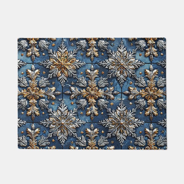 Felpudo copos de nieve 3d (Anverso)