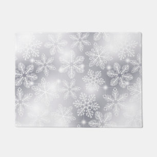 Felpudo Copos de nieve y luces