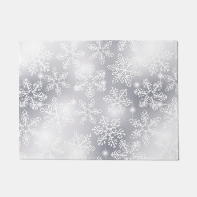 Felpudo Copos de nieve y luces (Anverso)