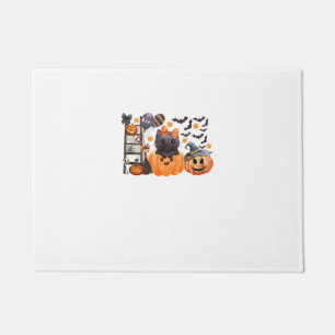 Felpudo Coquette Halloween lindo gato bows calabaza Spooky