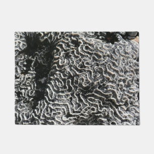 Felpudo Coral blanco y negro I Resumen foto natural