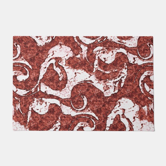 Felpudo Corales rocosos accidentados y puntos blancos (Anverso)