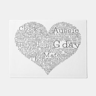 Felpudo Corazón de argot australiano