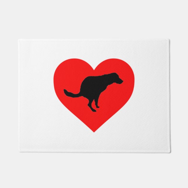 Felpudo Corazón de Caca de Perro (Anverso)