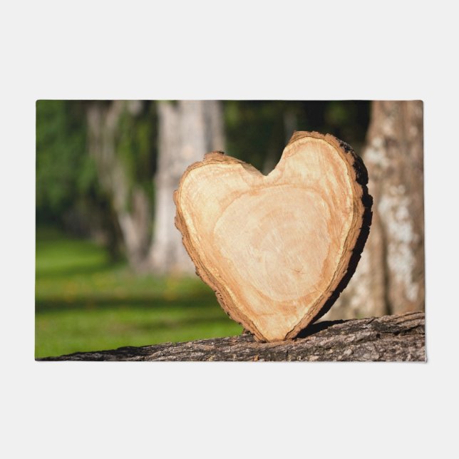 Felpudo corazón de madera (Anverso)