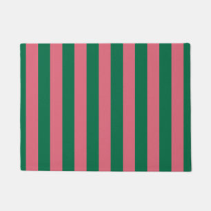 Felpudo Corazón de rosa escabeche verde raya