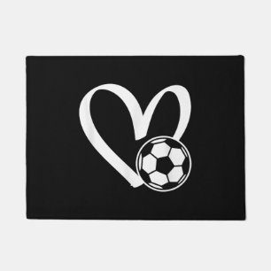 Felpudo Corazón del balón de fútbol