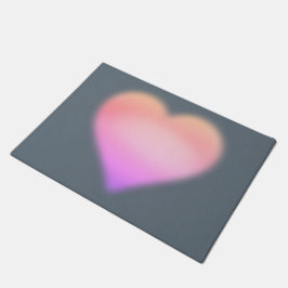 Felpudo corazón rosa