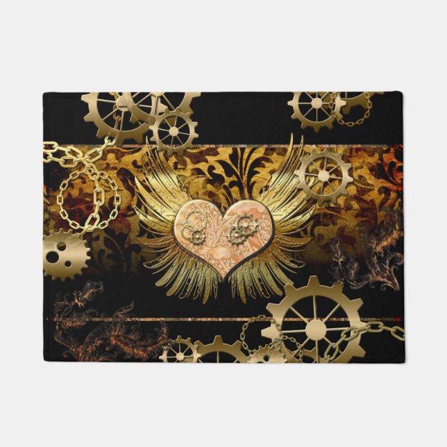 Felpudo Corazón Steampunk (Anverso)