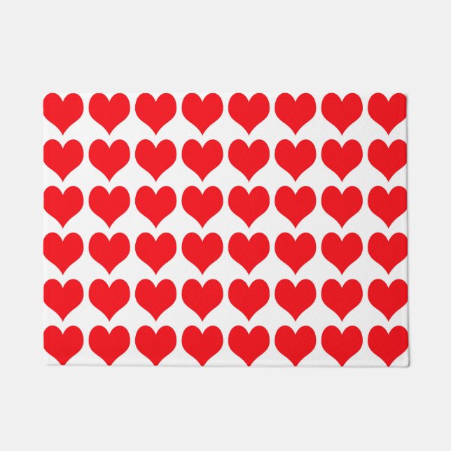 Felpudo Corazones rojos (Anverso)
