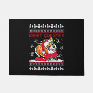 Felpudo Corgi Dog Merry Corgmas Santa Corgi Navidades feos