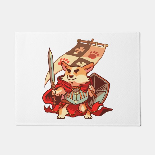 Felpudo Corgi knight (Anverso)