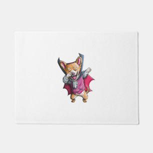 Felpudo Corgi vampiro con dab, Corgi adorable de Halloween