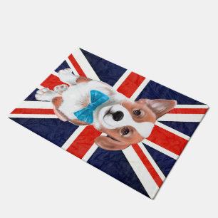 Felpudo Corgi y bandera inglesa