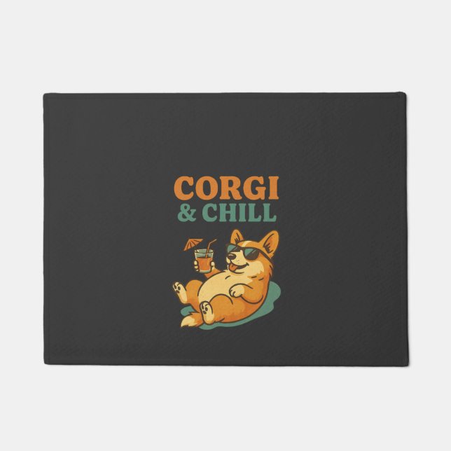 Felpudo Corgi y Relajarse (Anverso)