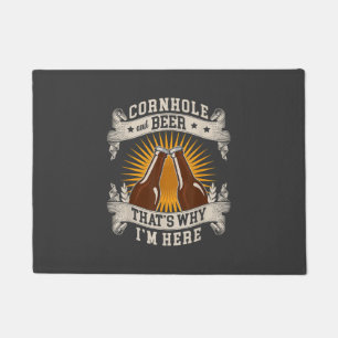 Felpudo Cornhole y cerveza, por eso estoy aquí Cornhole