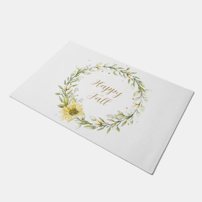 Felpudo Corona de girasoles con texto personalizable  (Angular)