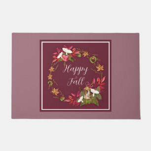 Felpudo Cosecha de otoño naturaleza con texto personalizab