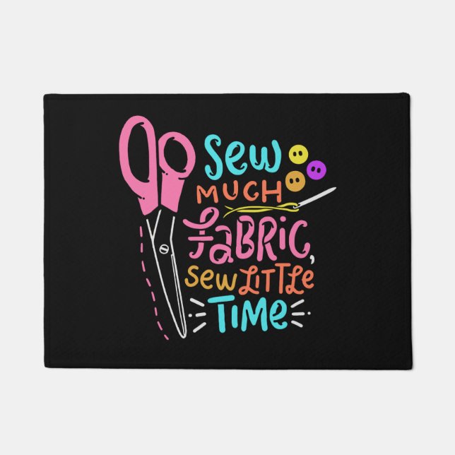 Felpudo Coser divertida - Barrido de mucha tela (Anverso)