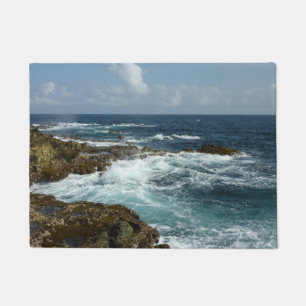 Felpudo Costa Rocosa y Océano Azul de Aruba