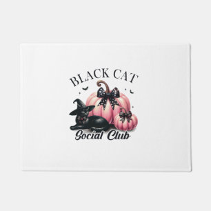 Felpudo Costazo de Fiesta de brujas de Halloween Black Cat