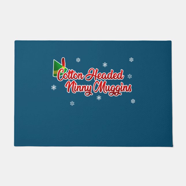 Felpudo Cotton Headed Ninny Muggins Funny Elf Christmas (Anverso)