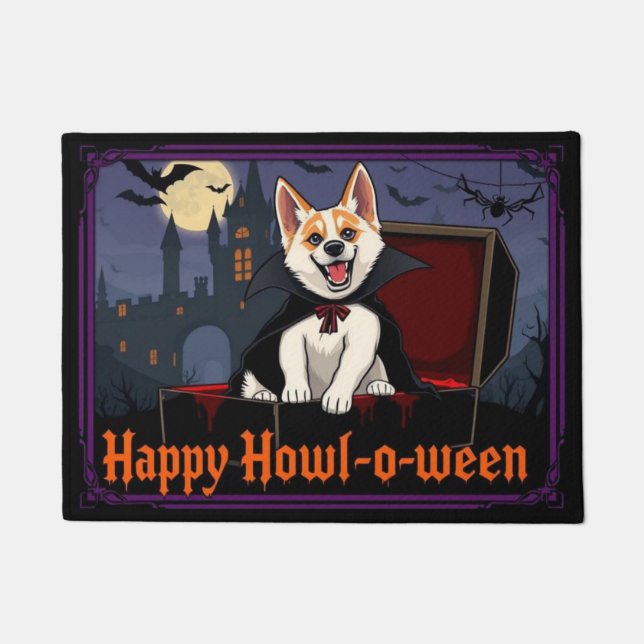 Felpudo Count Akita Happy Howl-o-ween (Anverso)