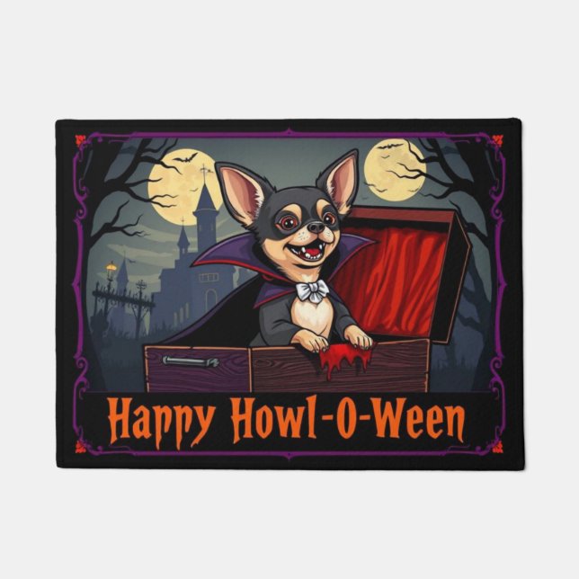 Felpudo Count Chihuahua Happy Howl-O-Ween (Anverso)