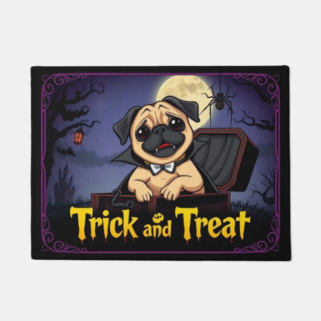 Felpudo Count Pug Trick And Treat (Anverso)