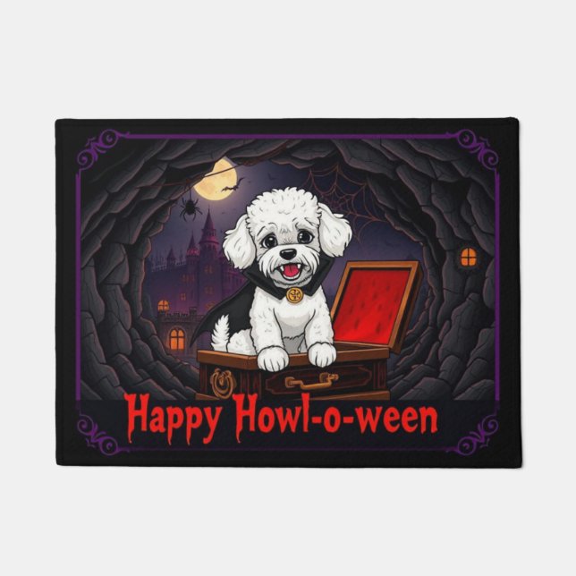 Felpudo Count Toy Poodle Happy Howl-o-ween (Anverso)