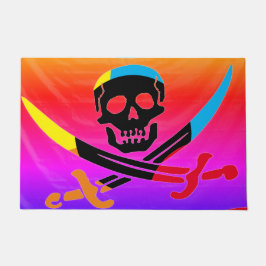 Felpudo Cráneo pirata de colores