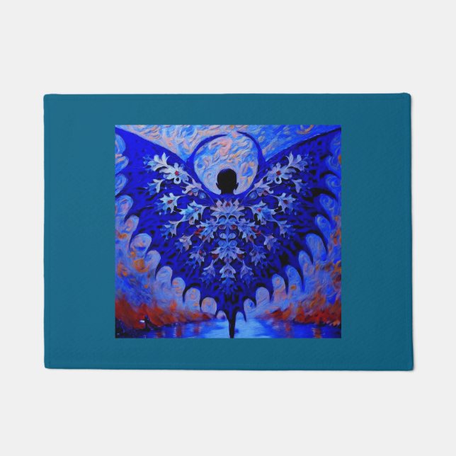 Felpudo Creatividad del Ala del Barco con esparadrapo azul (Anverso)