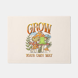 Felpudo "Crece tu propio camino" Rana y hongo meditación