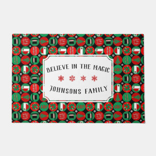 Felpudo Creer en la magia - Patrón de Navidades