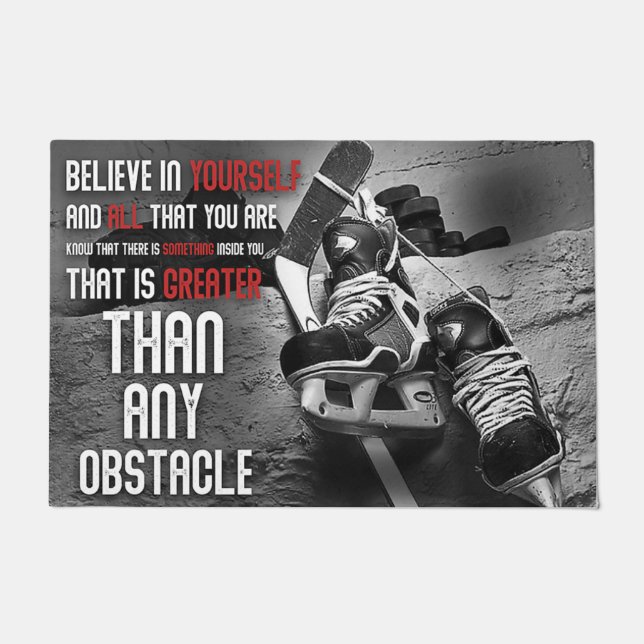 Felpudo Creer En Tu Propia Mat, Motivación De Guay (Anverso)