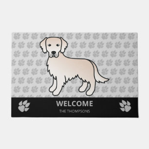 Felpudo Crema inglesa Golden Retriever Dog & Personalizado