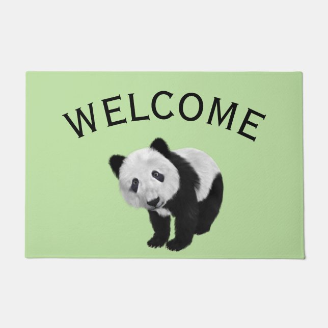 Felpudo Cría de panda verde (Anverso)
