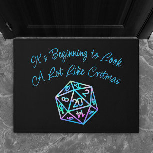 Felpudo Crímenes de RPG   Jugador de rol Holo Retro Tablet