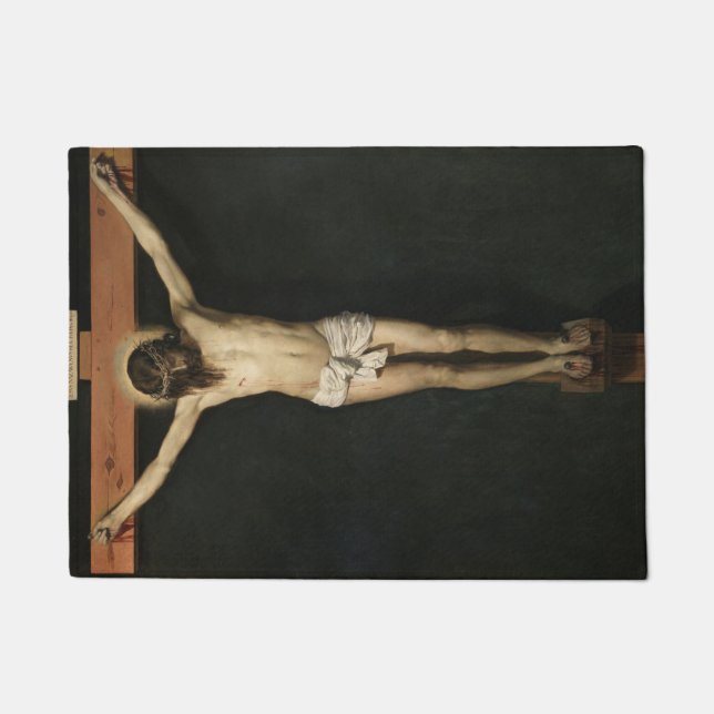 Felpudo Cristo crucificado en la cruz (fe) (Velázquez) (Anverso)
