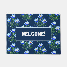 Felpudo Crocus Flowers Blue