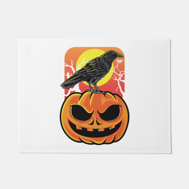 Felpudo Crow Halloween Bird Watcher Gift (Anverso)