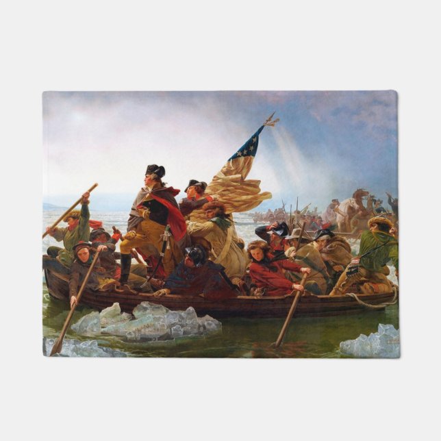 Felpudo Cruce De George Washington Del Río Delaware (Anverso)