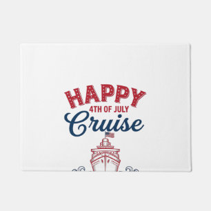 Felpudo Crucero Feliz 4 de Julio Diseño Patriótico de Barc