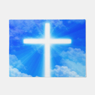 Felpudo Cruz de la Luz Jesucristo Personalizable Cristiano