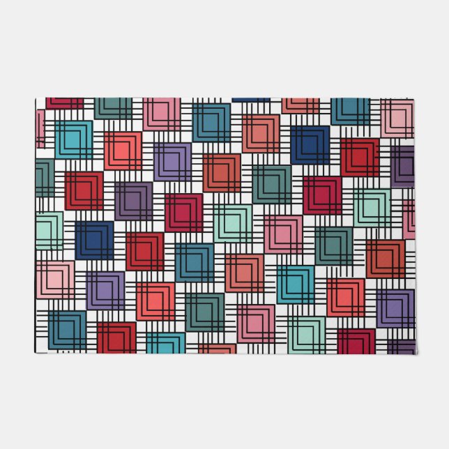 Felpudo Cuadrados art decó (Anverso)