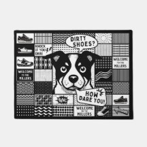 Cuadrícula bento con humor y perro en estilo pop a