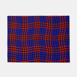 Felpudo Cuadro Escocés Rojo Azul Patrón Sin Costuras
